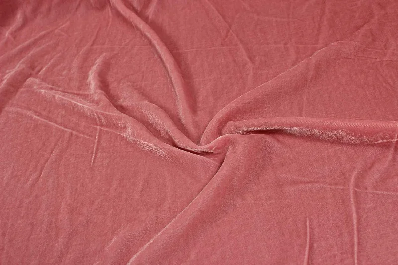 Light Pink Plain Velvet Fabric