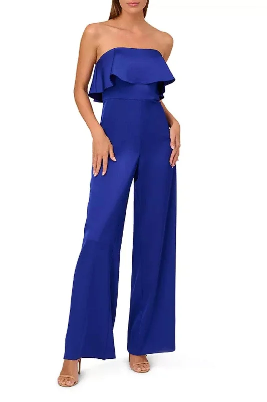 Liv Foster ML1E208227 - Ruffled Fold Over Strapless Jumpsuit