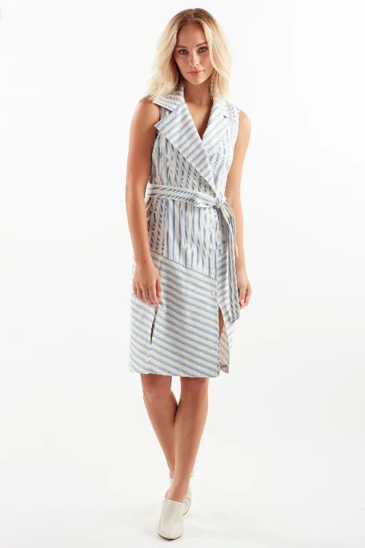 Marni Dress Blue and Natural Stripe