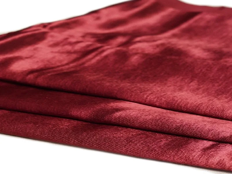 Maroon Plain Viscose Gaji Silk Fabric