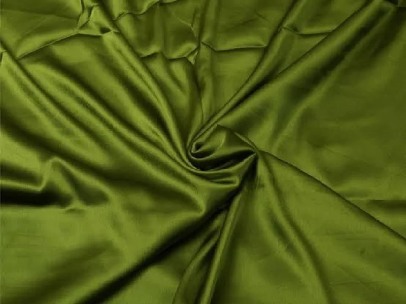 Mehandi Green Plain Japan Silky Satin Fabric