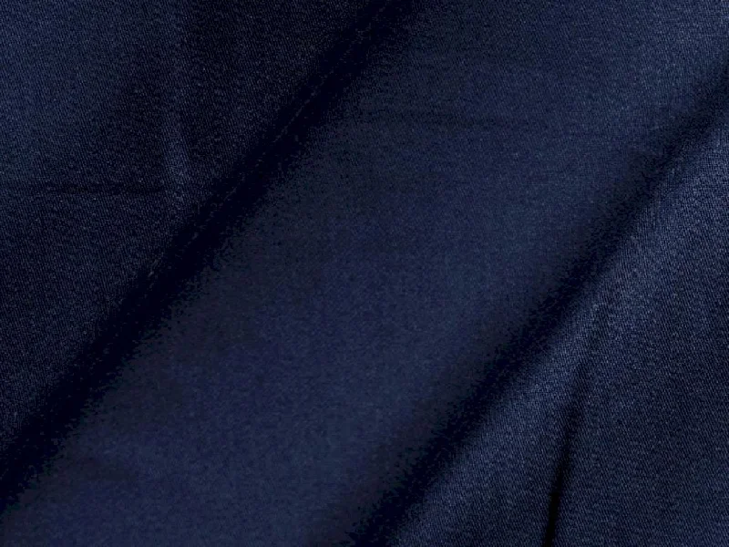 Midnight Blue Plain Dyed Cotton Satin Fabric