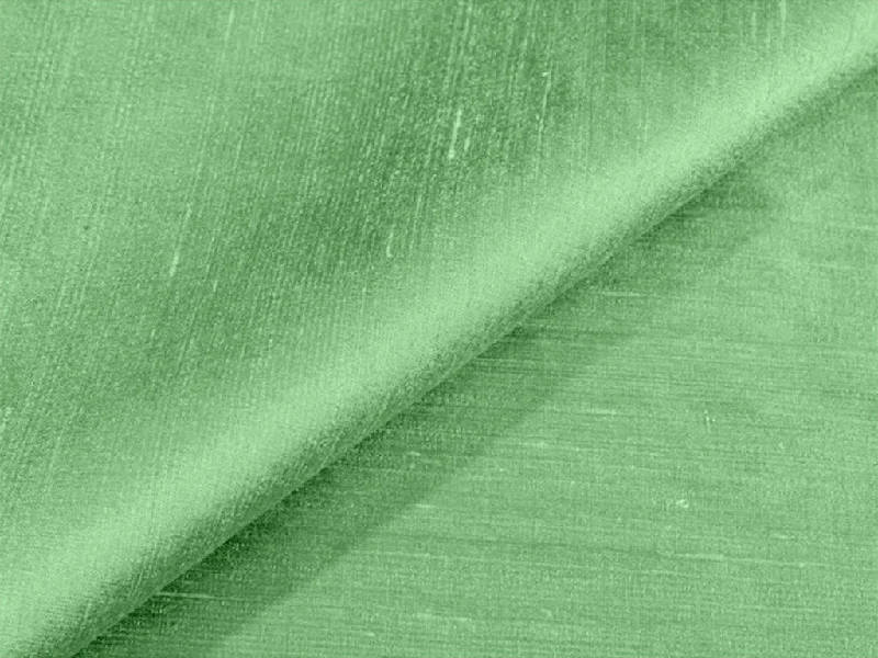 Mint Green Plain Bangalore Raw Silk Fabric