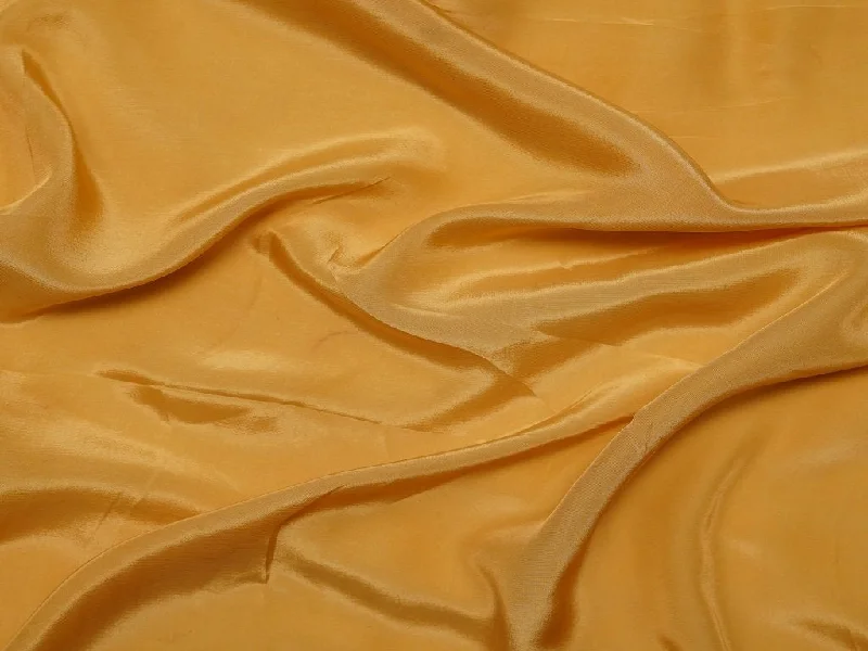 Mustard Yellow Plain Viscose Natural Crepe Fabric