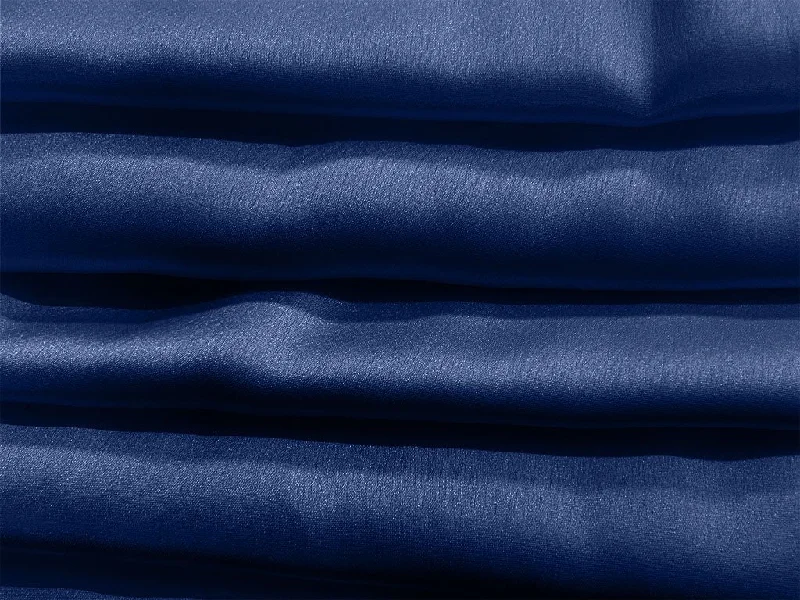 Navy Blue Plain Japan Satin Fabric