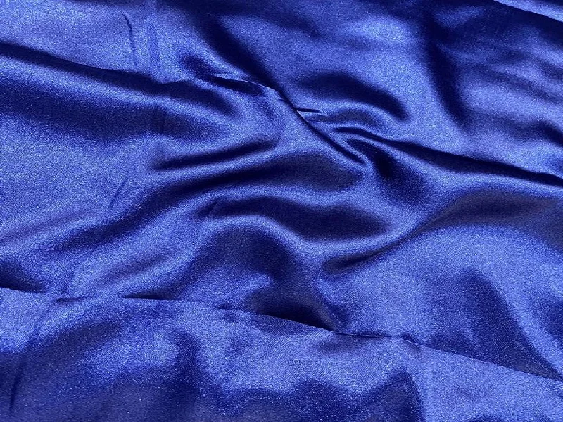 Navy Blue Plain Japan Silky Satin Fabric