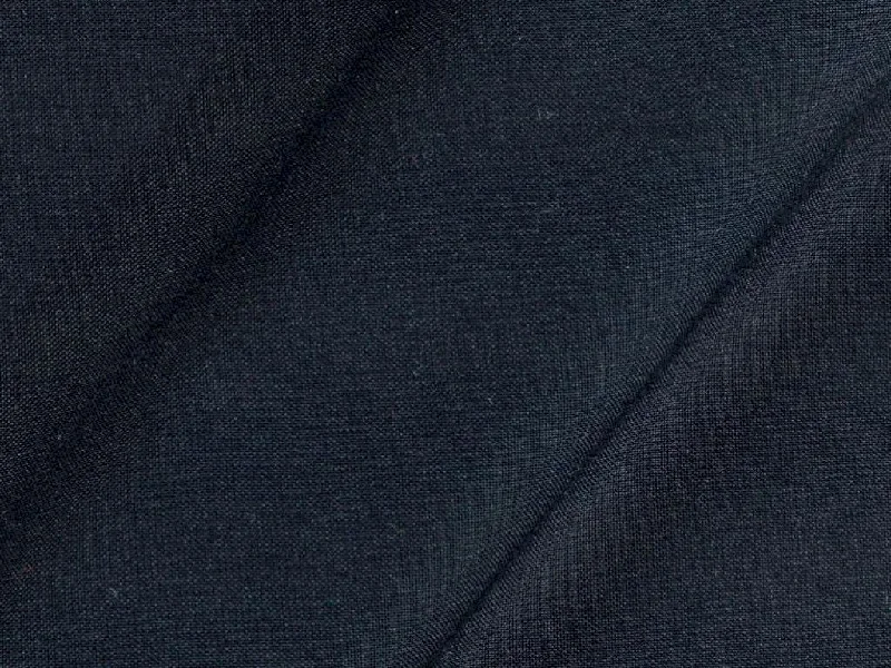 Navy Blue Plain Dyed Rayon Fabric