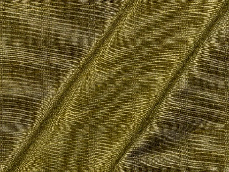 Olive Green Plain Poly Artificial Silk Fabric