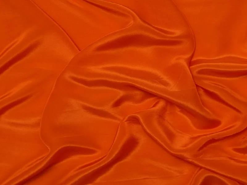 Orange Plain Viscose Natural Crepe Fabric