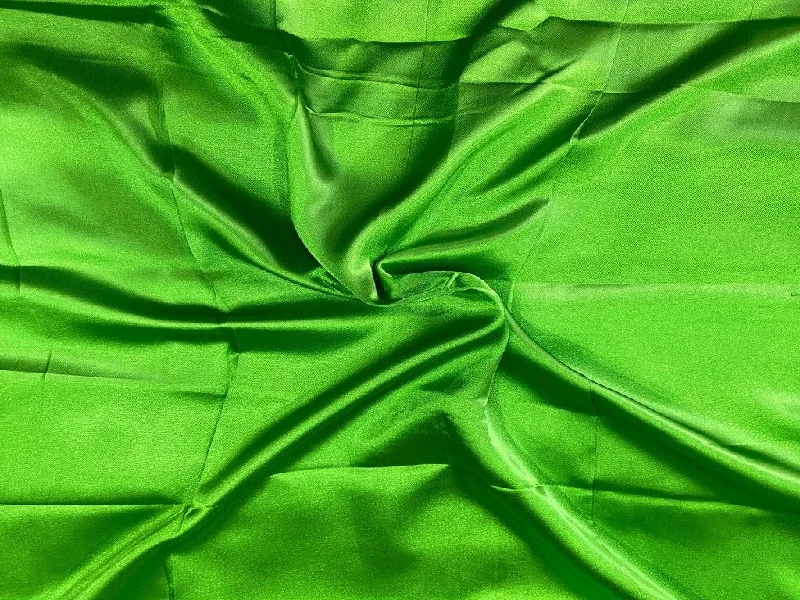 Parrot Green Plain Japan Silky Satin Fabric