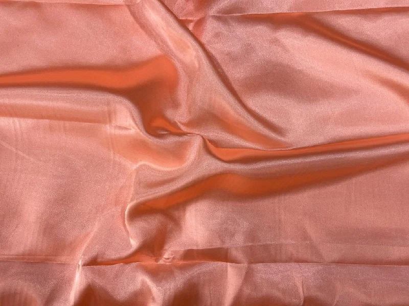 Peach Plain Japan Silky Satin Fabric