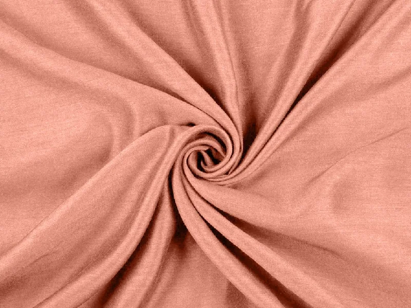 Peach Orange Plain Dola Silk Fabric