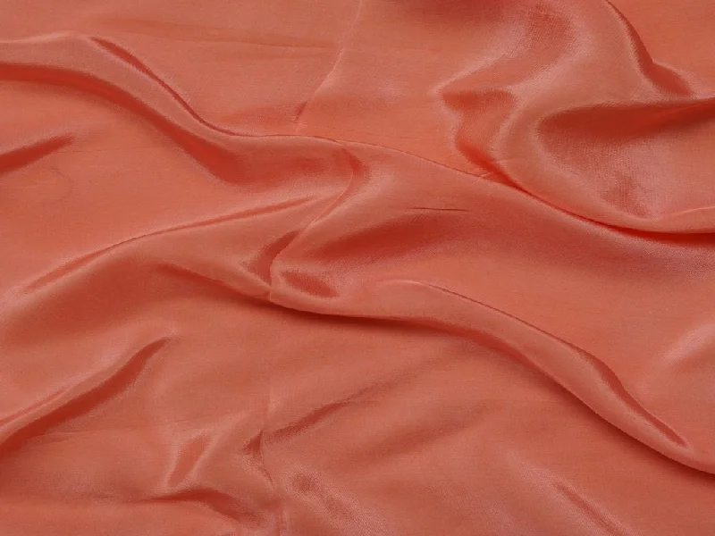 Peach Plain Viscose Natural Crepe Fabric