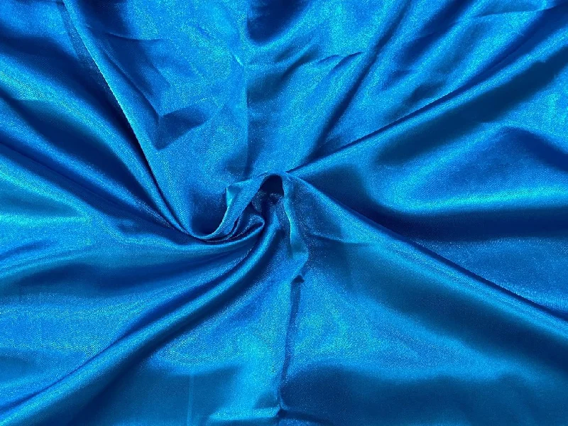 Peacock Blue Plain Japan Silky Satin Fabric