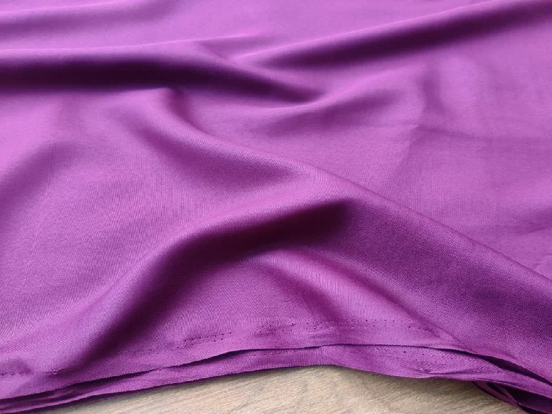 Purple Plain Crepe Fabric