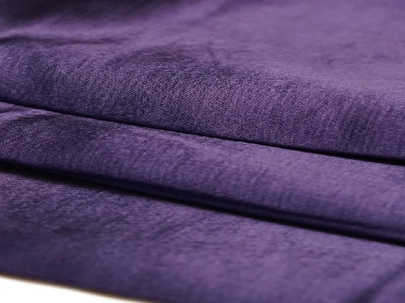 Purple Plain Viscose Gaji Silk Fabric