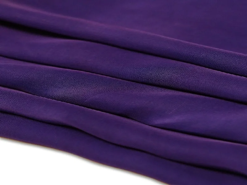 Purple Plain Viscose Natural Crepe Fabric