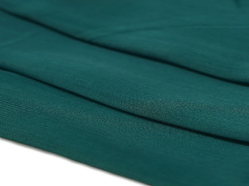 Rama Green Plain Viscose Chinon Chiffon Fabric