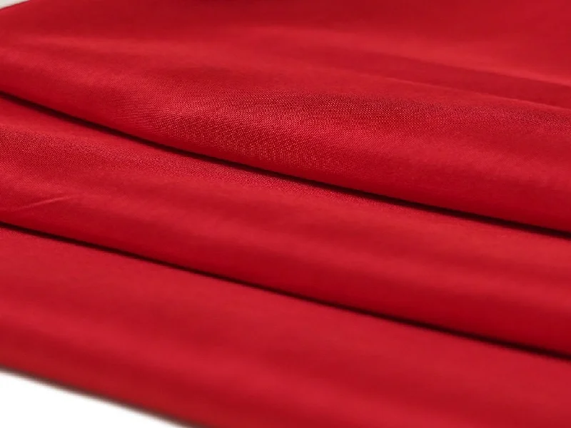 Red Plain Viscose Dola Silk Fabric