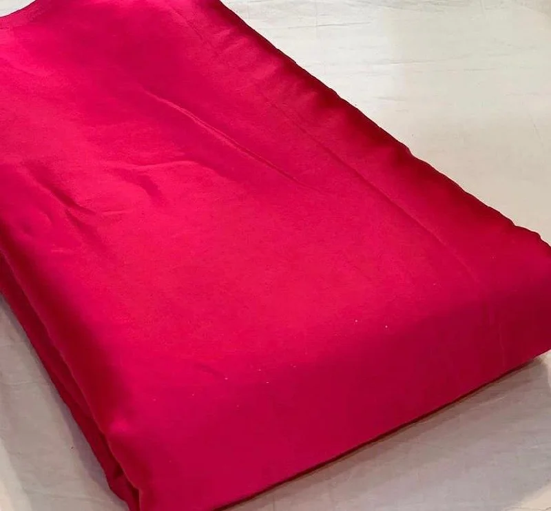 Rich Carmine Red Plain Modal Silk Fabric