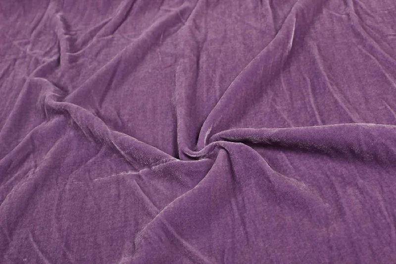 Striking Purple Plain Velvet Fabric