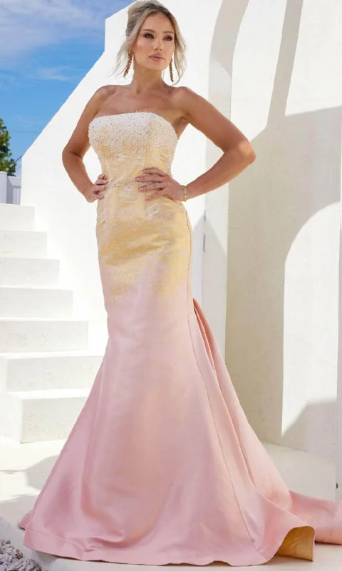 Terani Couture 241E2499 - Rhinestone Embellished Strapless Prom Dress