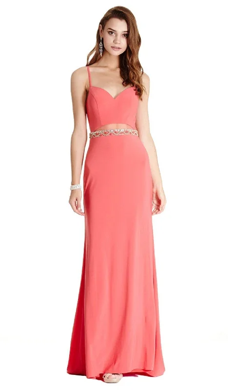 Trevi Collection - Embellished Sweetheart Sheath Prom Dress