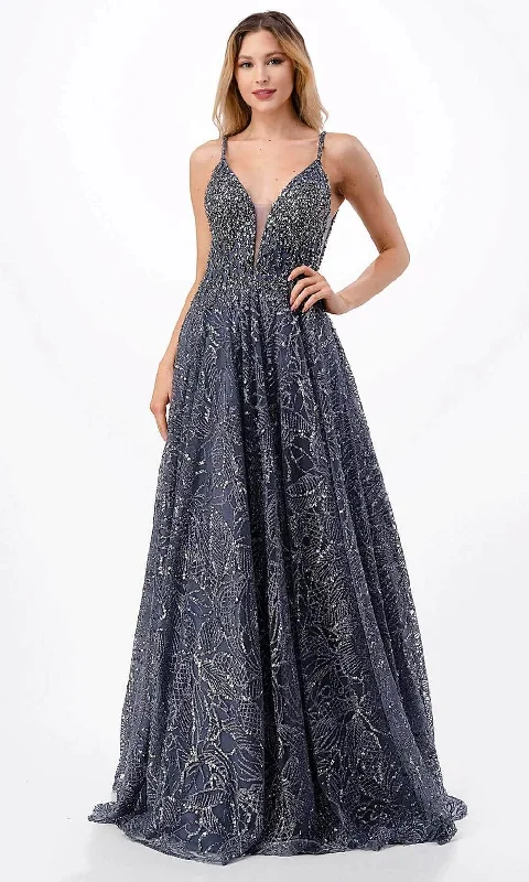 Trevi Collection L2672 - Glitter A-Line Prom Dress