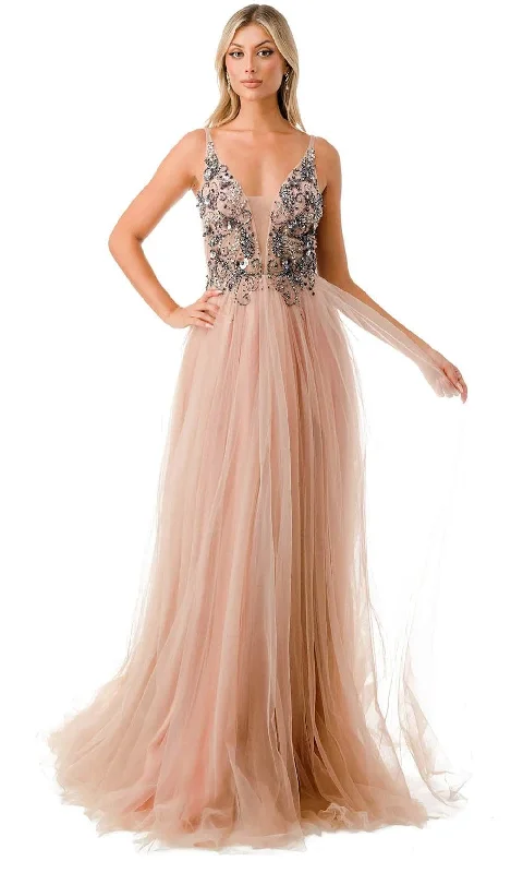 Trevi Collection L2781A - Beaded Bodice Prom Dress