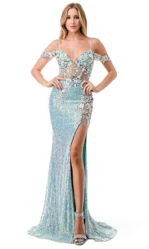 Trevi Collection L2812T - Applique Corset Prom Dress