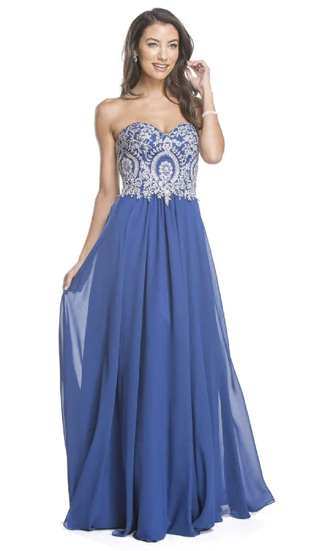 Trevi Collection - Ornate Strapless Sweetheart Prom Dress