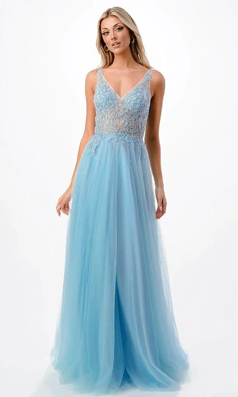 Trevi Collection P2108 - Illusion Embroidered Prom Dress