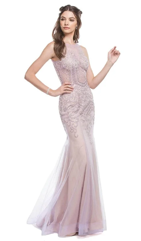 Trevi Collection - Sleeveless Beaded Sheath Prom Dress L1634