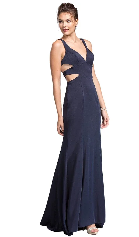 Trevi Collection - Sleeveless V-neck Affordable Prom Dress