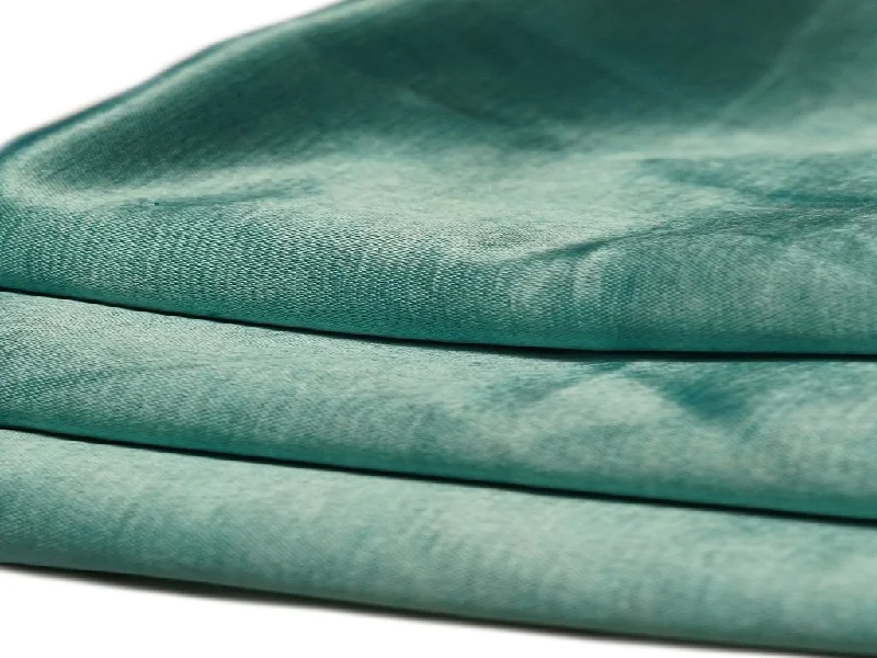 Turquoise Plain Viscose Gaji Silk Fabric