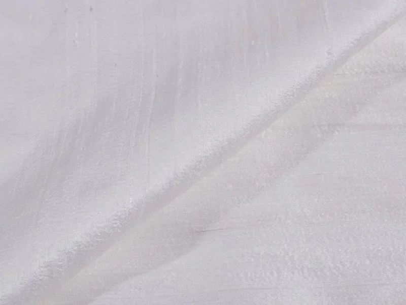 White Plain Bangalore Raw Silk Fabric