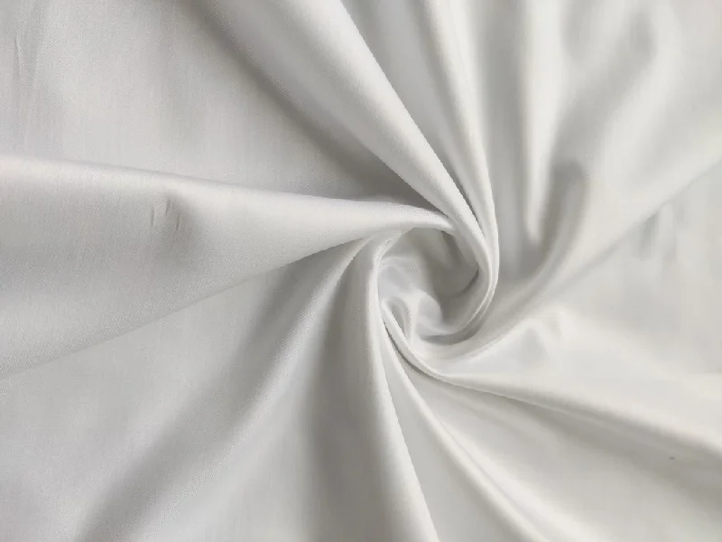 White Plain Tesla Premium Cotton Fabric