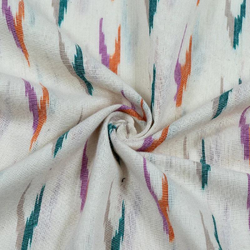 White Ikat Fabric