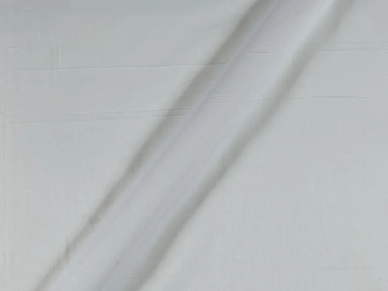 White Plain Dyed Cotton Satin Fabric