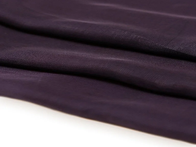 Wine Purple Plain Viscose Natural Crepe Fabric