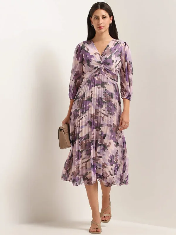 Wardrobe Multicolor Printed A-Line Dress