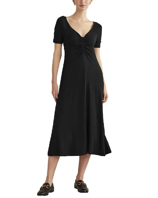 Boden Ruched Front Jersey Midi Dress